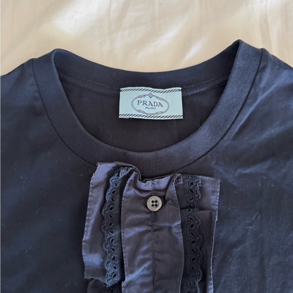 Prada Ruffle Tee Shirt - Picture 2 of 6